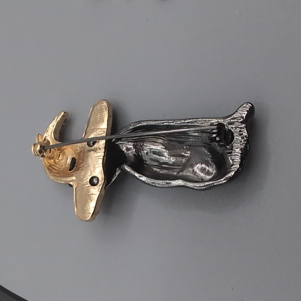 NWOT Statement Halloween Jewelry Black Cat Brooch with Black Cat Earrings - Picture 7 of 9